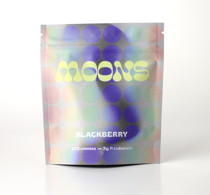 Blackberry 2 fronts MOONS Psilocybin gummies