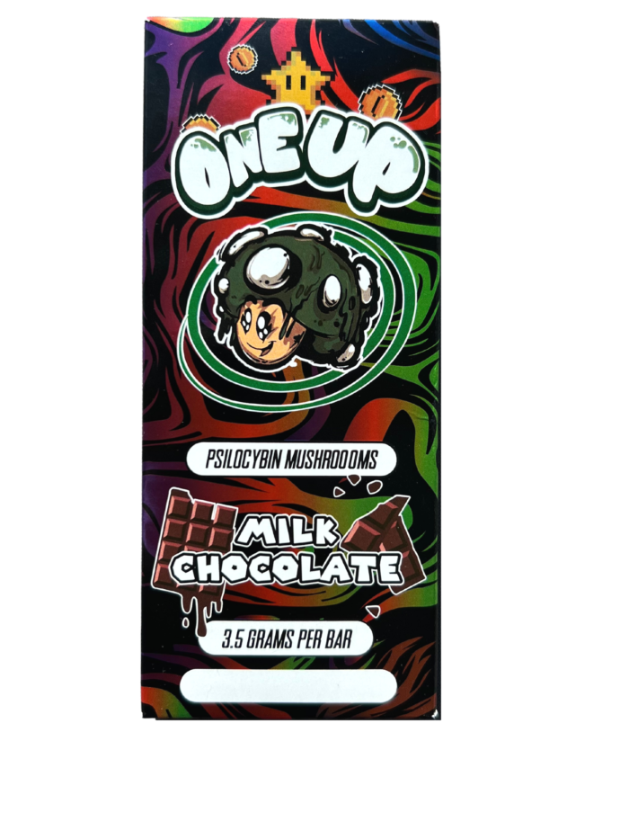 ONE UP PSILOCYBIN MUSHROOMS CHOCOLATE BAR MILK CHOCOLATE ONE UP PSILOCYBIN MUSHROOMS CHOCOLATE BAR- MILK CHOCOLATE