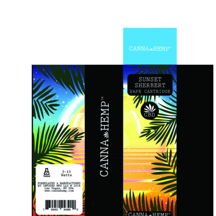 Canna Hemp Sunset Sherbert Vape box 1 Canna Hemp Sunset Sherbert Vape Cartridge